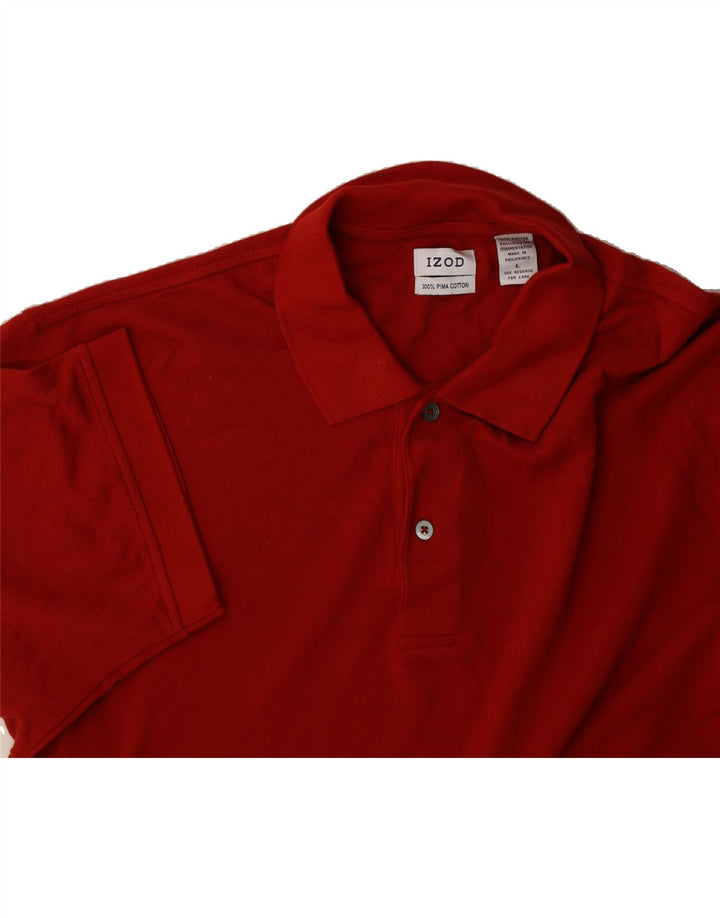 IZOD Mens Polo Shirt Large Red Cotton Vintage Izod and Second-Hand Izod from Messina Hembry 