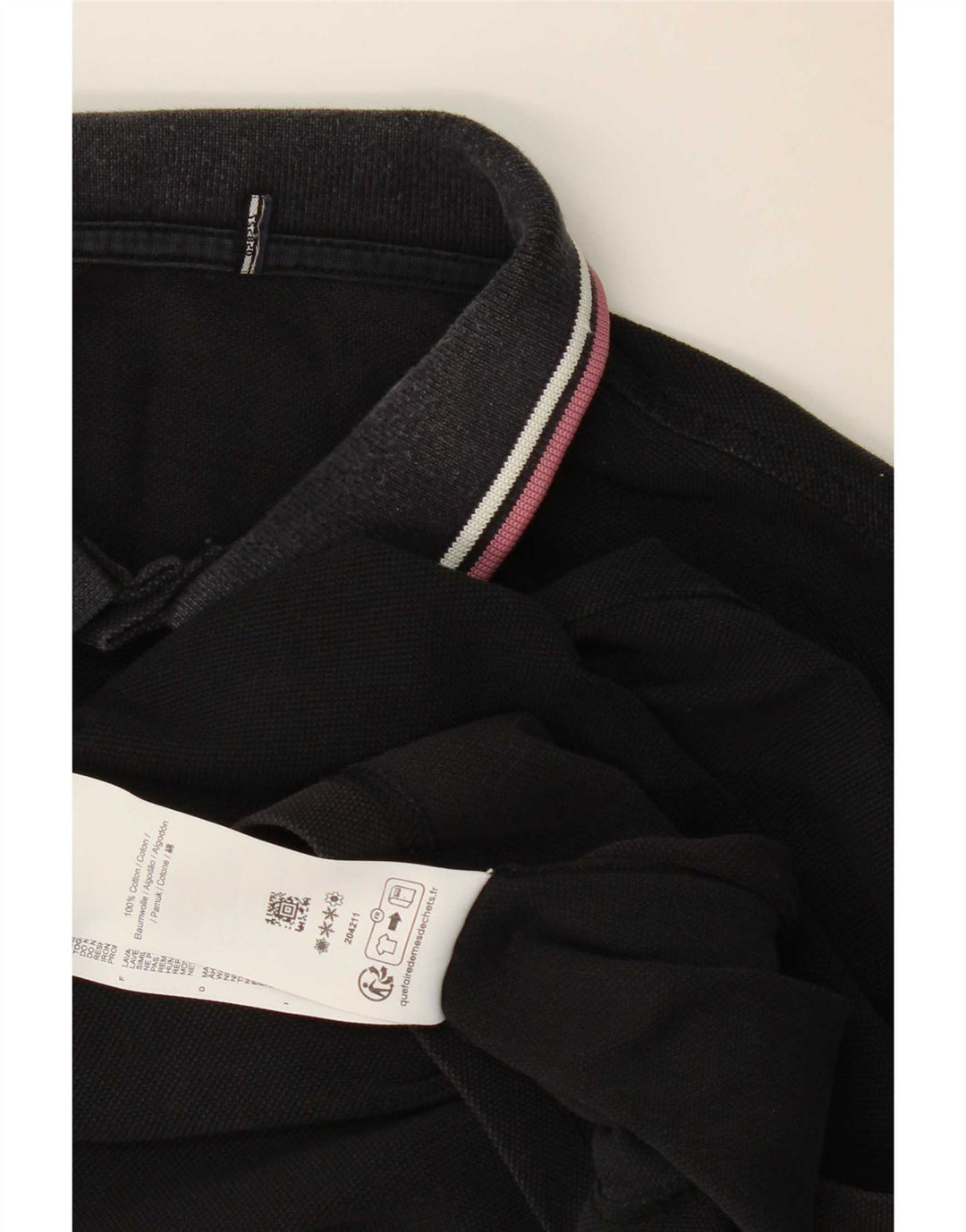 Polo Fred Perry Hombre Algodón Negro Medio