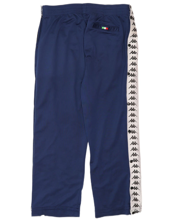 KAPPA Pantalones de chándal gráficos para hombre 2XL Azul marino Colorblock Poliéster