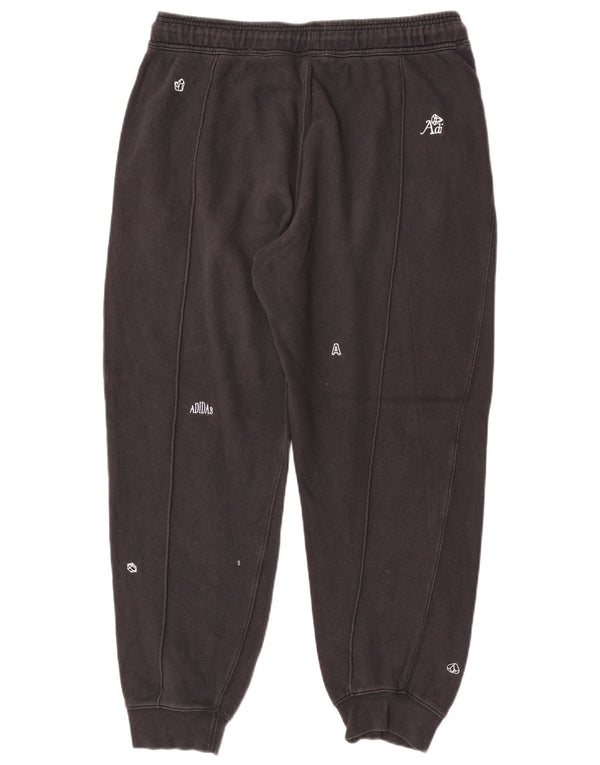Adidas Mujer Tres Rayas Chándal Pantalones Joggers UK 40/40 Grande Negro