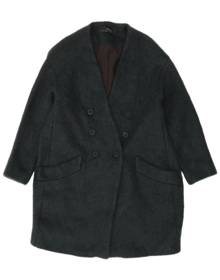 Zara Mujer Abrigo Cruzado UK 46 Large Verde