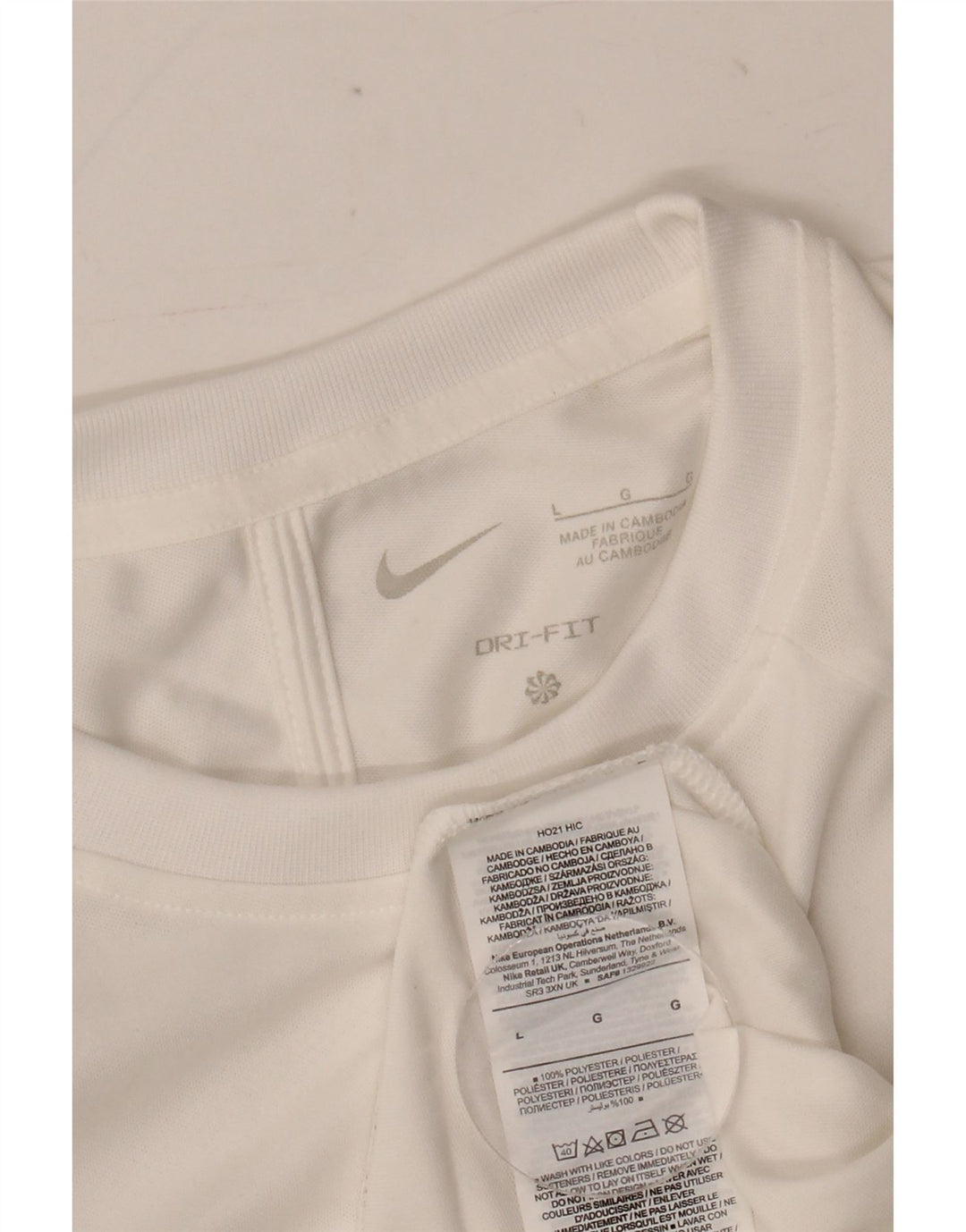 Camiseta Nike Dri Fit para hombre, talla grande, color blanco, poliéster
