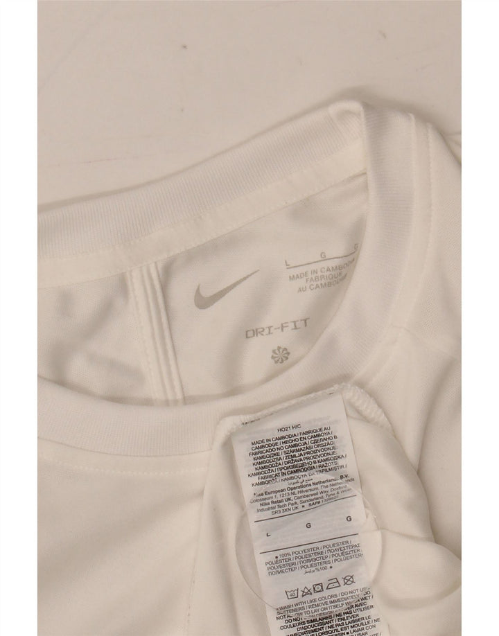 Camiseta Nike Dri Fit para hombre, talla grande, color blanco, poliéster