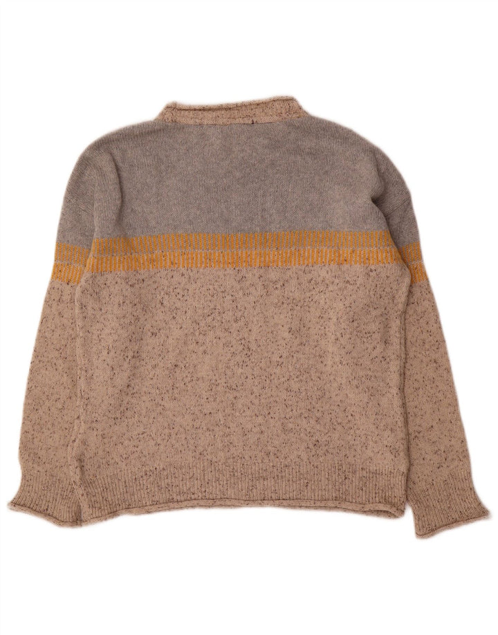 Weird Fish Suéter tipo jersey con cuello alto para mujer, talla 8, color gris pequeño