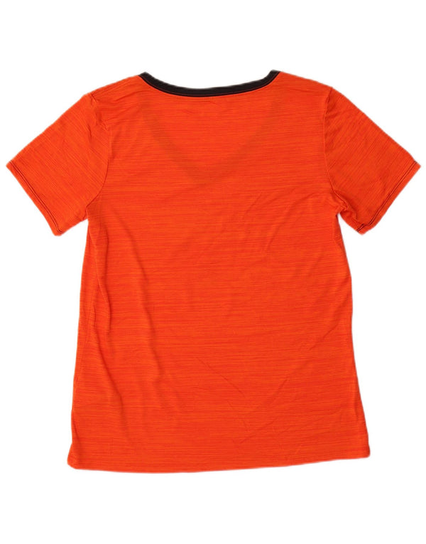 NIKE Mujer Tigers Graphic Camiseta Top UK 10 Small Naranja Poliéster
