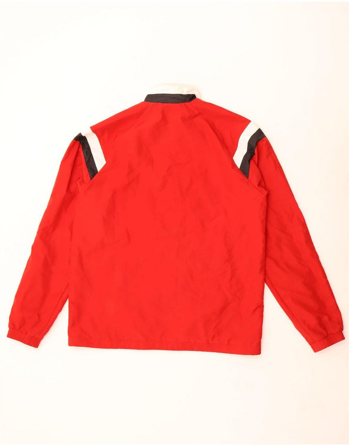 Adidas Hombre Chándal Top Chaqueta Medio Rojo Colorblock Poliéster