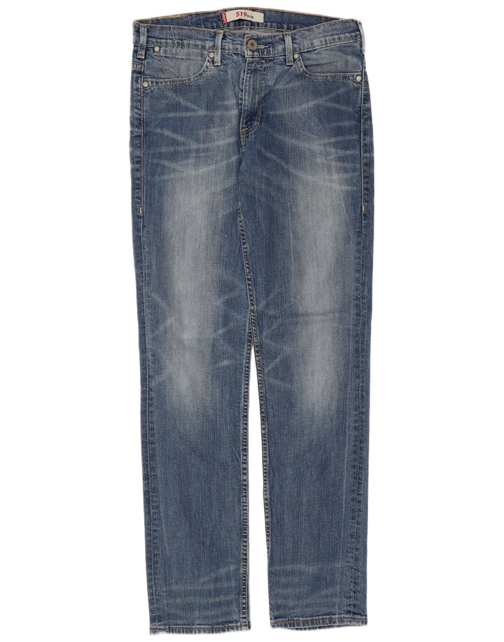 Levi's Hombre 519 Slim Jeans W33 L34 Algodón Azul