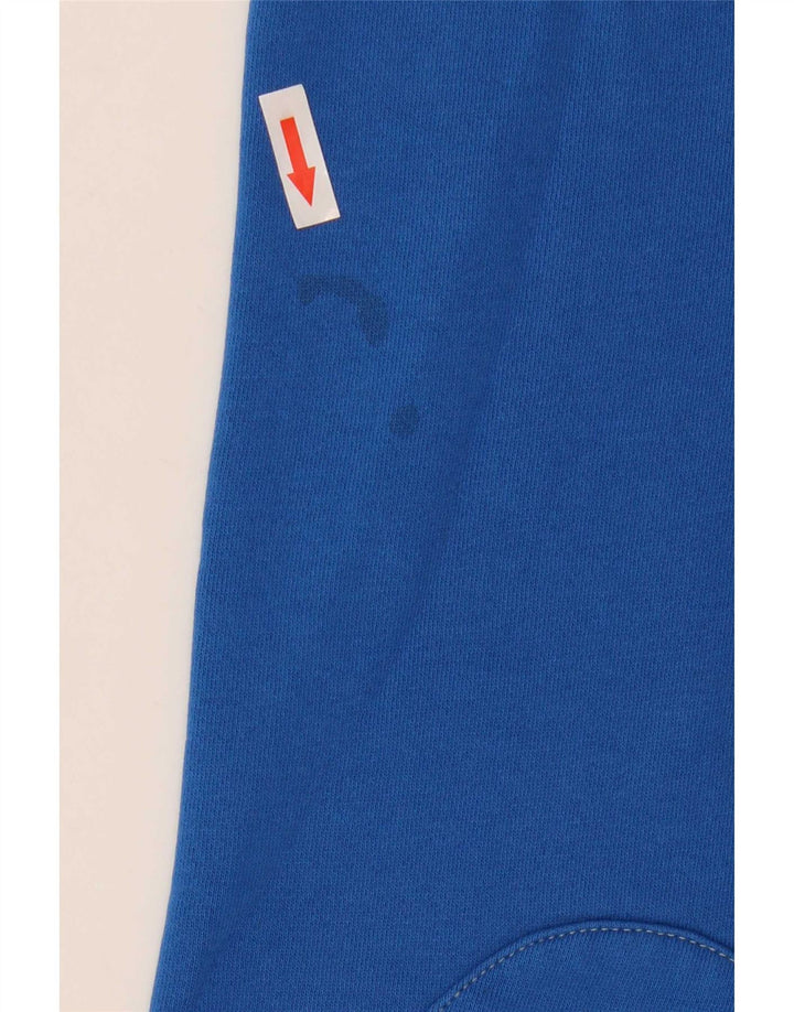 Sun68 Suéter con capucha y cremallera para hombre Algodón azul grande