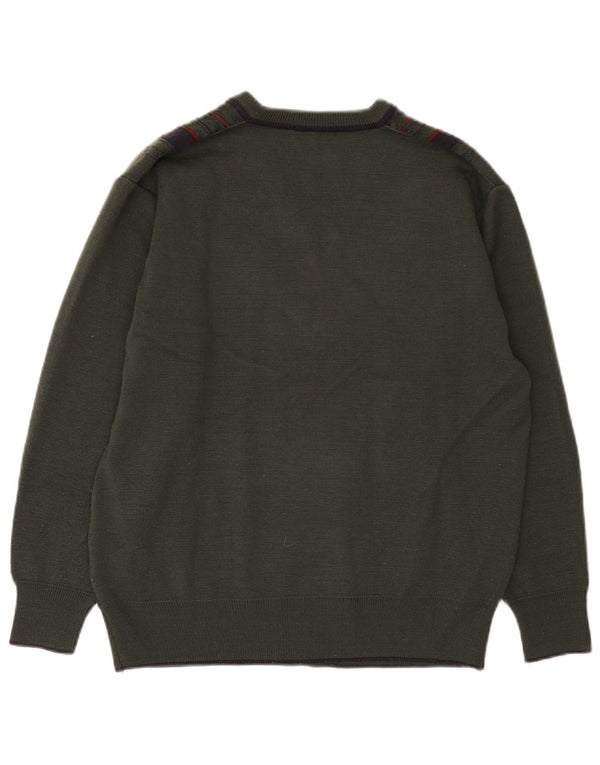 Gabicci Jersey Con Cuello En V De Lana Color Block Medium Caqui Hombre