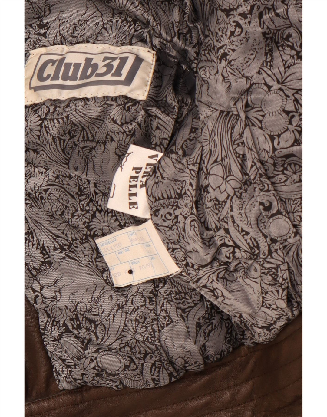 VINTAGE Chaqueta de cuero corta para mujer IT 42 Cuero marrón medio