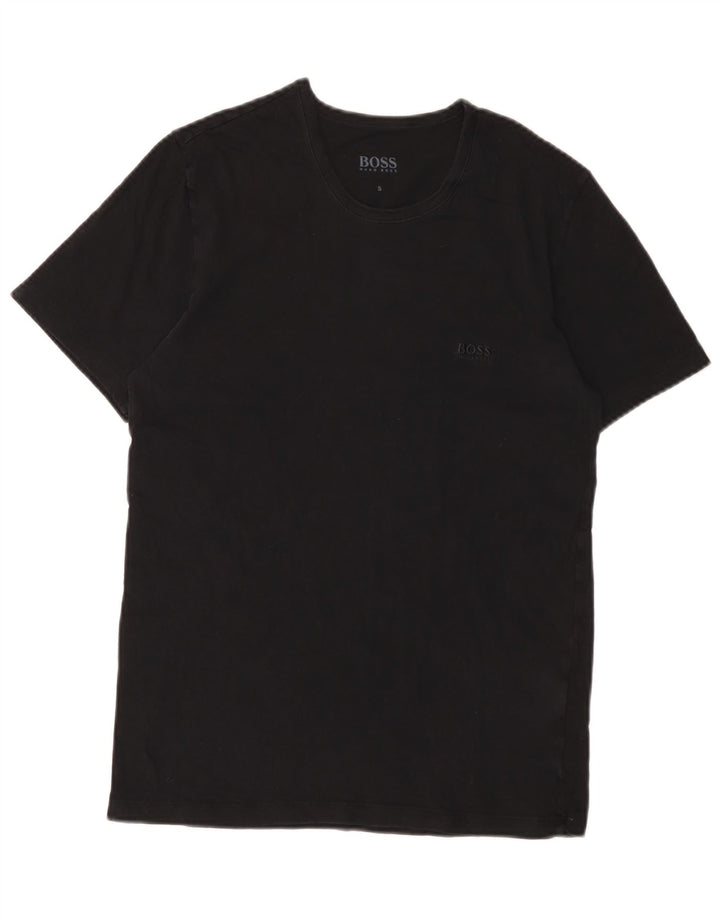 Hugo Boss Hombre Camiseta Top Small Algodón Negro