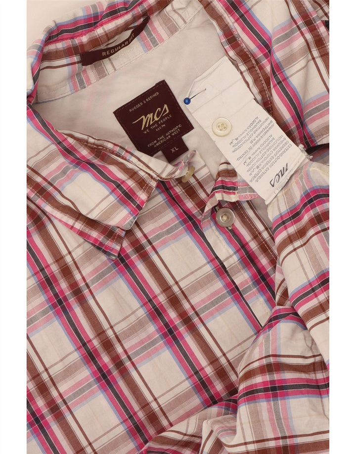 MARLBORO CLASSICS Camisa Hombre Regular Fit XL Algodón Cuadros Multicolor