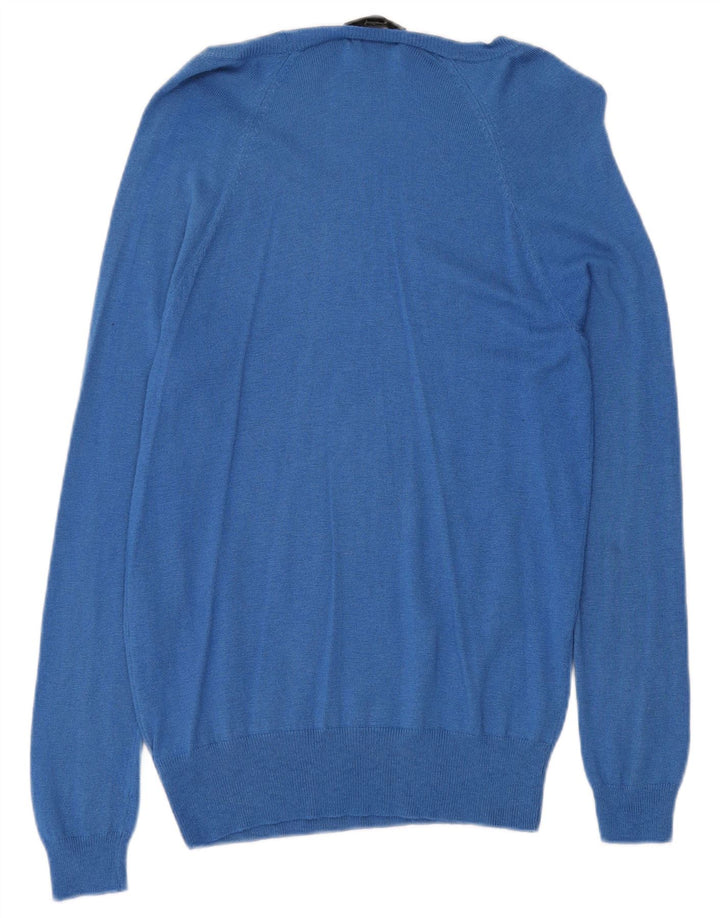 MOSSIMO Suéter tipo jersey para mujer con cuello barco UK 44 Large Nylon azul