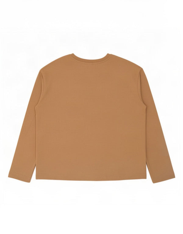John Lewis Top extragrande para mujer Manga larga UK 12 Algodón beige medio