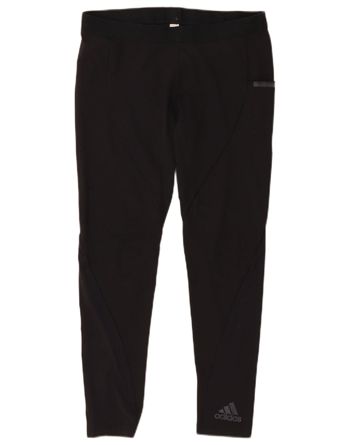 ADIDAS Leggings cortos para mujer Reino Unido 42 Mediano Nylon negro