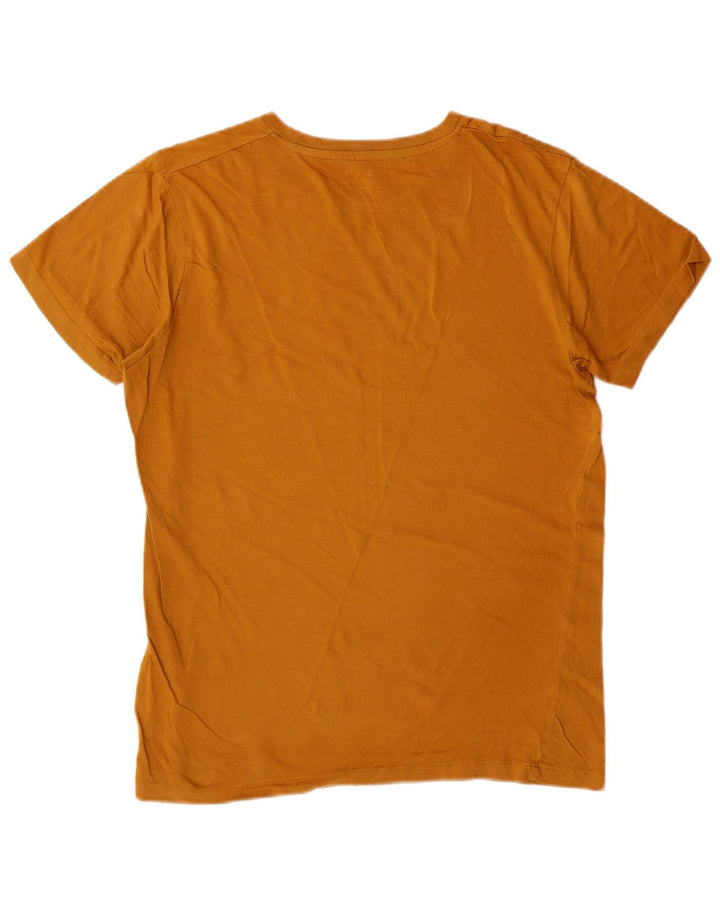JACK & JONES Hombre Camiseta Gráfica Top Algodón Amarillo Medio
