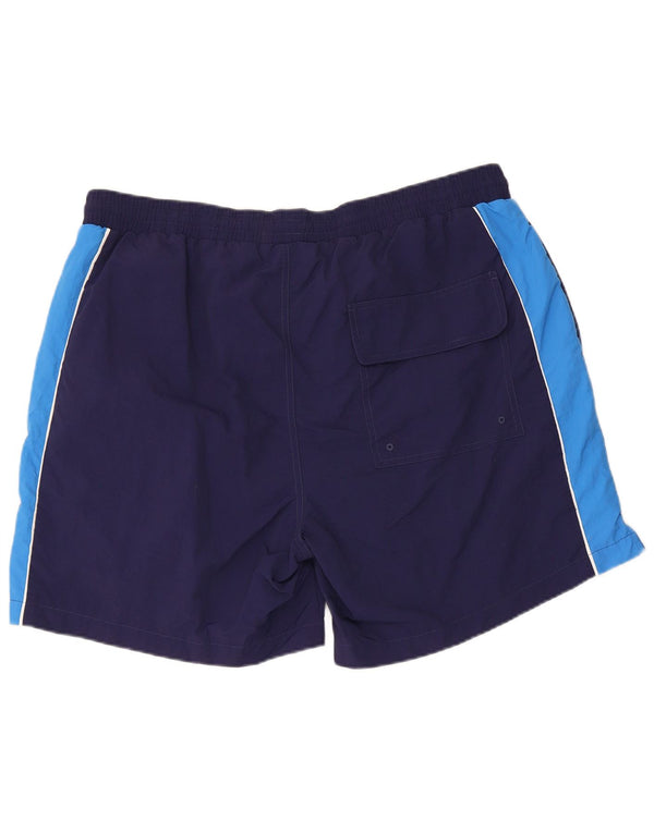 Lyle & Scott Bañador para hombre, talla 2XL, nailon color block azul marino
