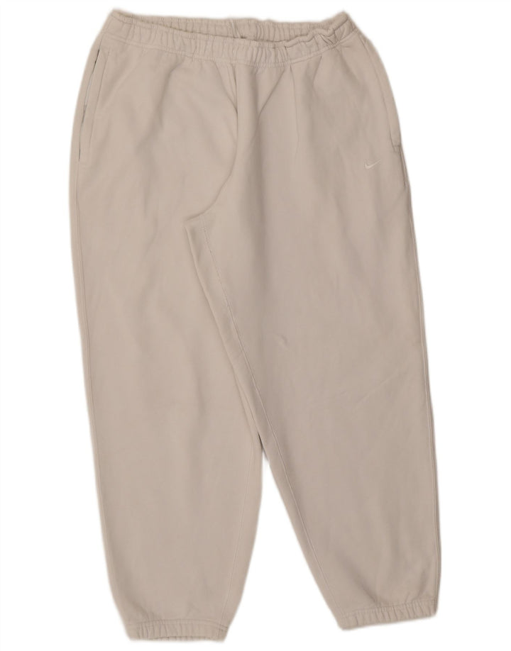 Nike - Pantalones de chándal para hombre, color blanco, algodón