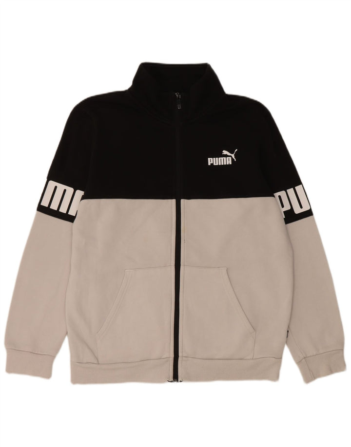 Puma Chaqueta De Chándal Con Estampado Gráfico De Algodón Color Block En Negro Medio Para Hombre