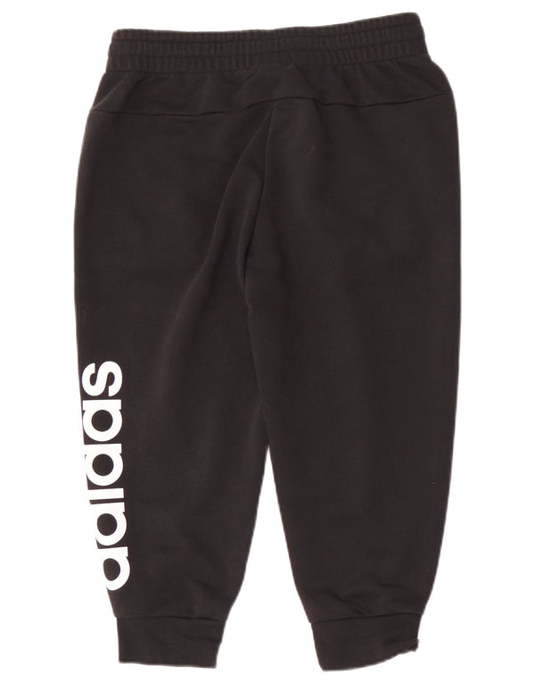 Adidas Mujer Graphic Capri Chándal Pantalones Joggers UK 8/10 Small Negro