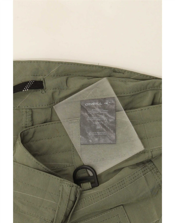 O'Neill Pantalones cortos cargo para hombre W36 Poliéster a rayas caqui grande
