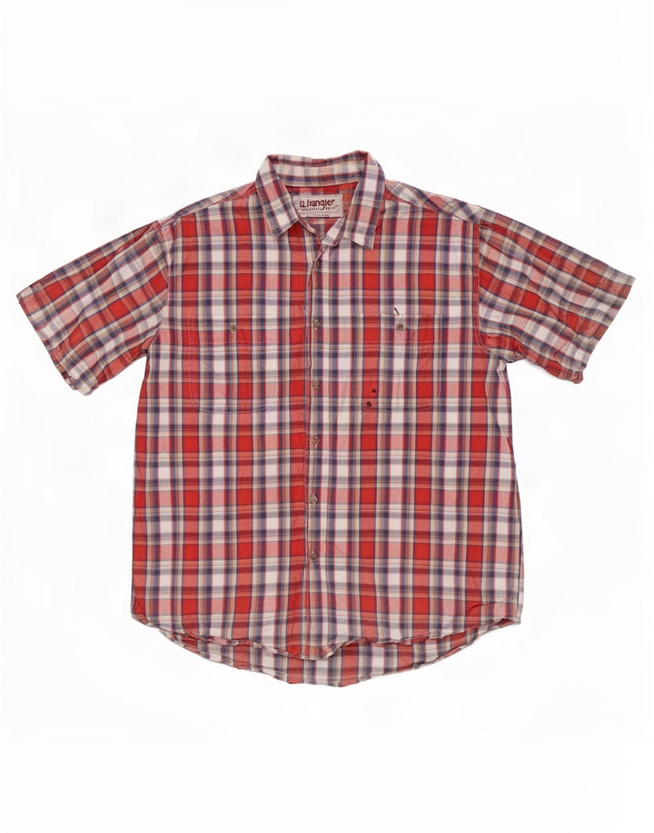 Wrangler Camisa De Manga Corta Hombre XL Red Check Cotton