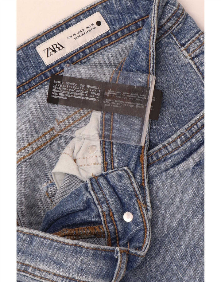 Zara Jeans Rectos Mujer EU 40 Medium W30 L29 Algodón Azul
