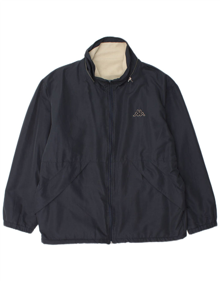 Kappa Chaqueta reversible holgada para hombre UK 36 Small Azul marino Poliéster