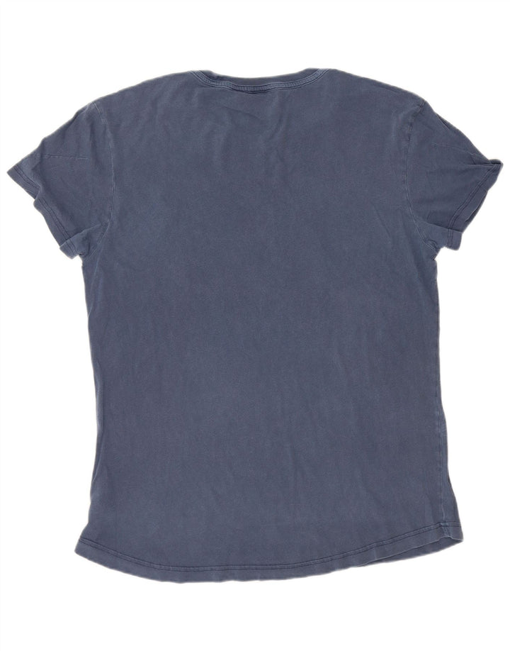 G-Star Hombre Camiseta Top Algodón Azul Medio