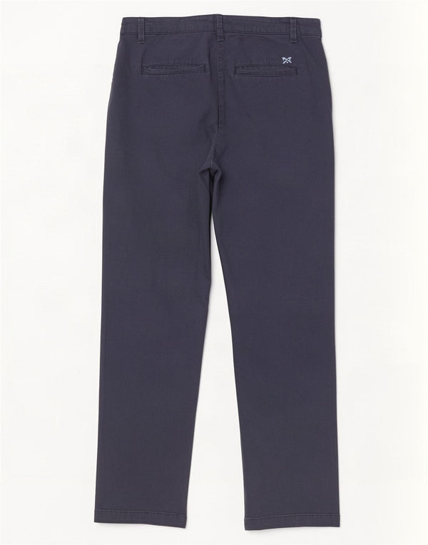 Crew Clothing Pantalones chinos rectos para mujer UK 14 Large W34 L28 Azul marino