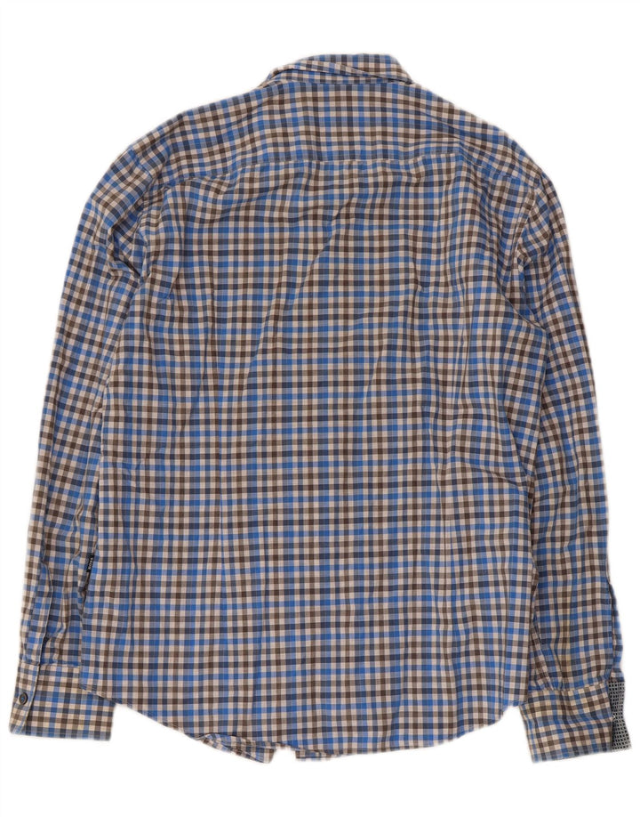 Camisas HUGO BOSS Hombre | Camisa slim fit de algodón con cuadros azules grandes