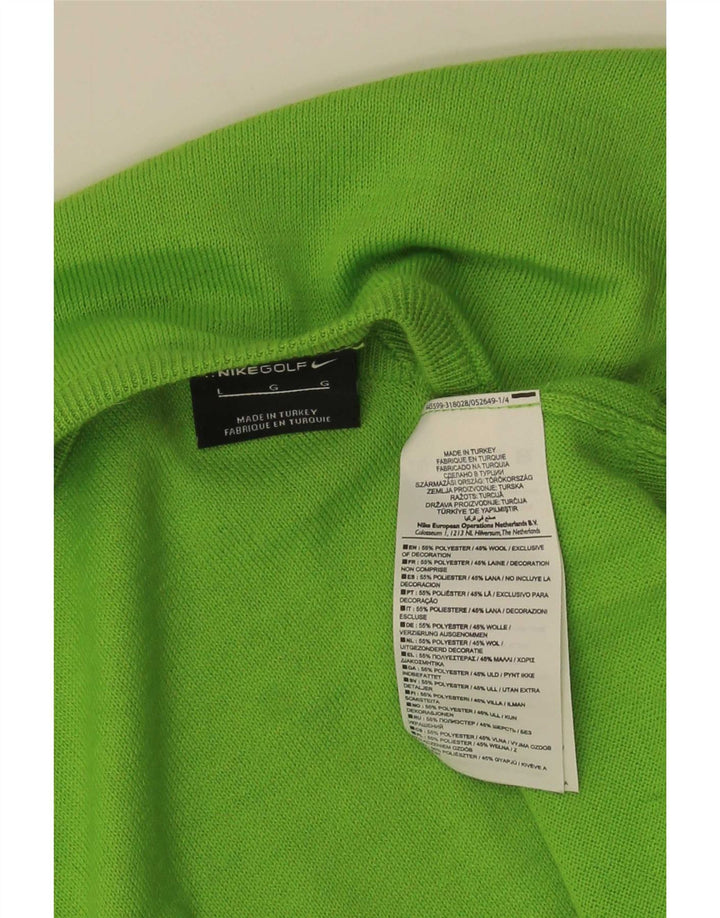 Nike - Chaleco de golf para hombre, camiseta sin mangas, poliéster verde grande