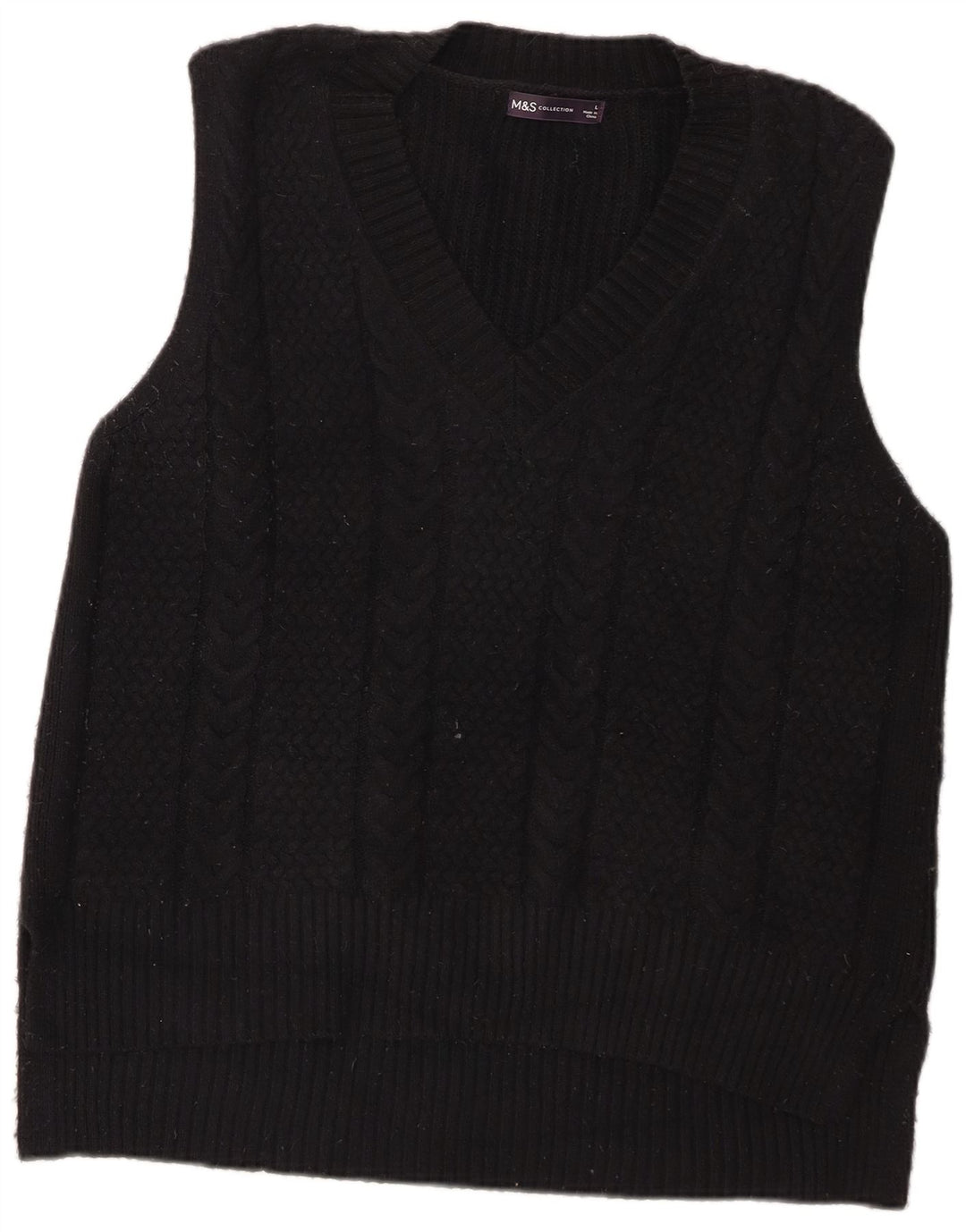 Marks & Spencer - Camiseta sin mangas para hombre, talla grande, poliéster negro