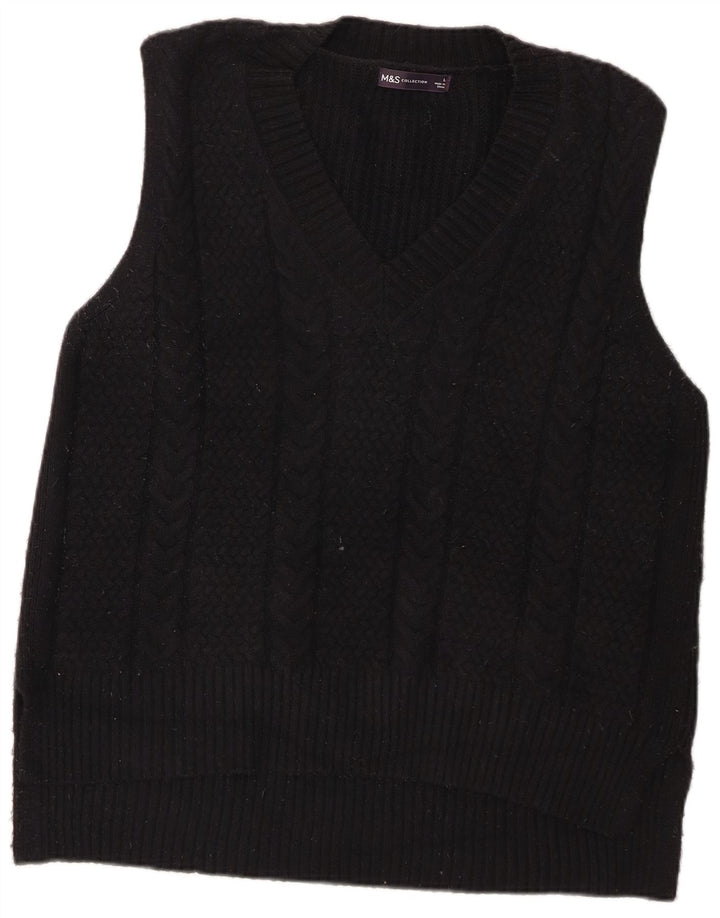 Marks & Spencer - Camiseta sin mangas para hombre, talla grande, poliéster negro