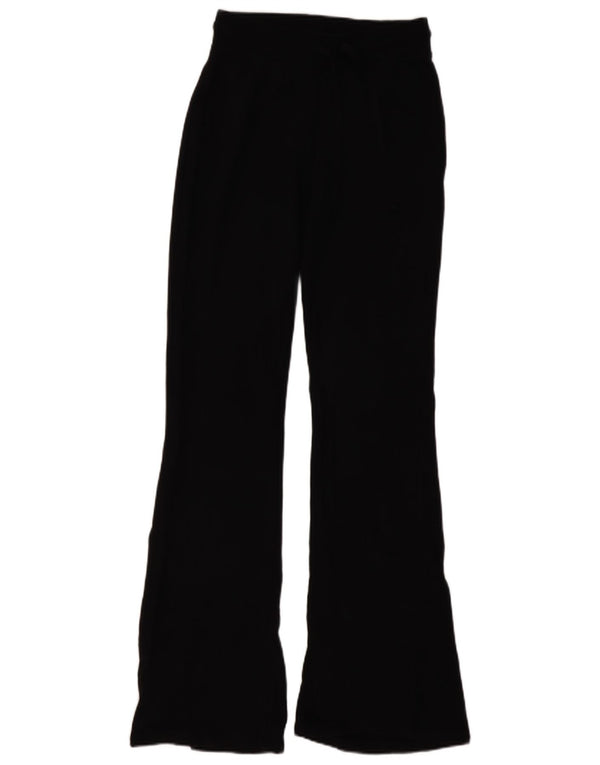Zara Womens Flare Tracksuit Trousers UK 12 Medium  Black