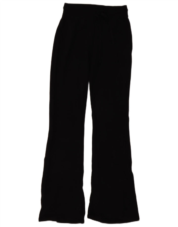 Zara Mujer Pantalones De Chándal Acampanados UK 42 Medium Negro