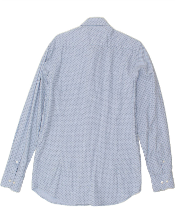 MASSIMO DUTTI Mens Shirt Medium Blue Spotted Cotton Vintage Massimo Dutti and Second-Hand Massimo Dutti from Messina Hembry 