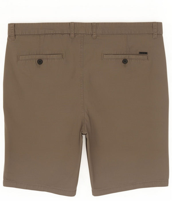 Pierre Cardin Pantalones cortos chinos de corte regular para hombre XL W40 Algodón caqui