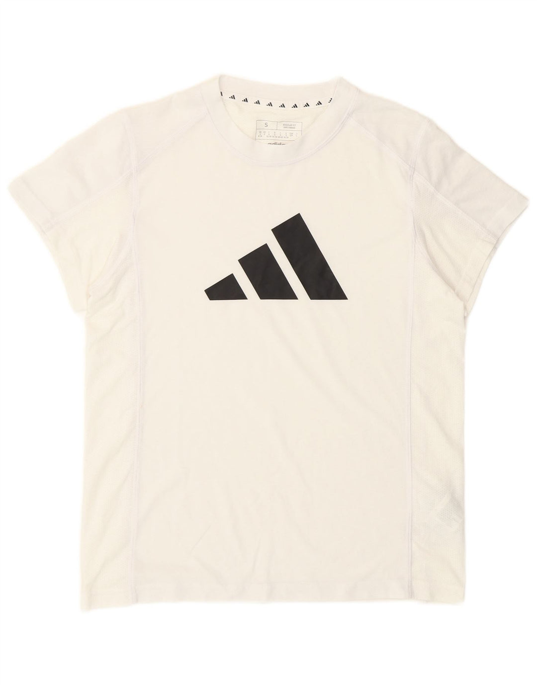 Adidas Camiseta gráfica para mujer Top UK 8/10 Small White Poliéster