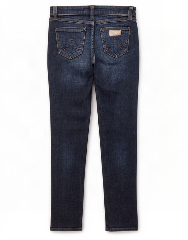 Wrangler Mujer Lia Slim Jeans W27 L34 Azul Marino Algodón