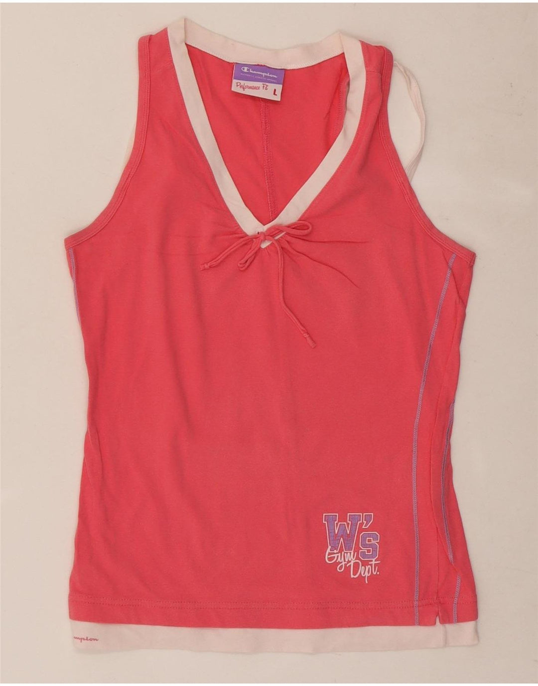 Champion Camiseta sin mangas con gráfico de rendimiento para mujer, UK 40, talla grande, color rosa