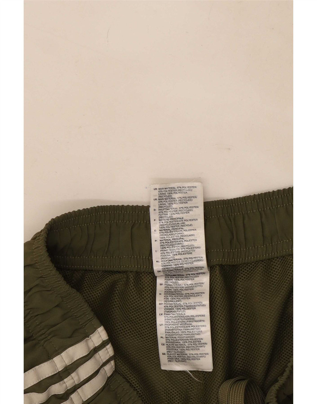 Adidas - Pantalones cortos deportivos para hombre, talla grande, color caqui, poliéster