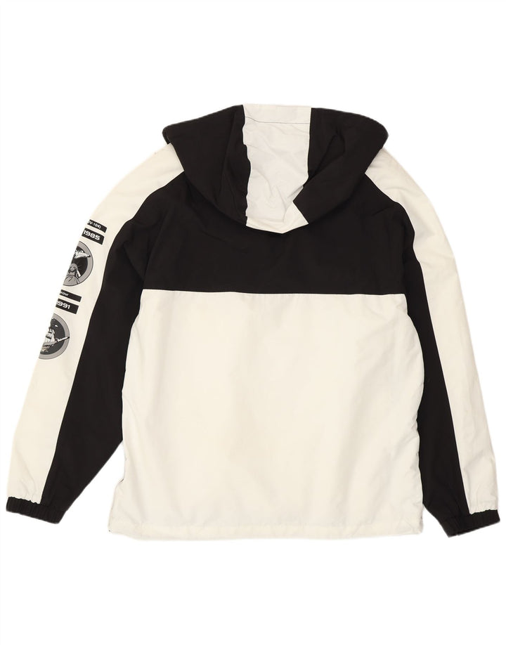 Pull & Bear Chaqueta anorak con gráfico Nasa para hombre UK 38 Medium White Colorblock