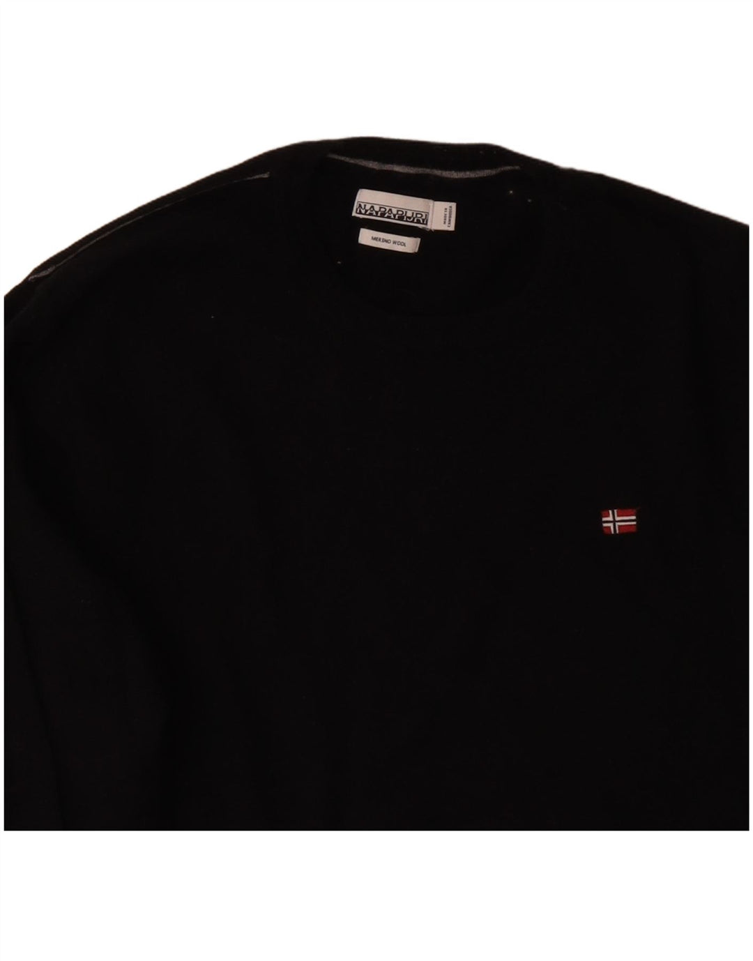 NAPAPIJRI Jersey De Cuello Redondo Para Hombre XL Lana Merino Negra