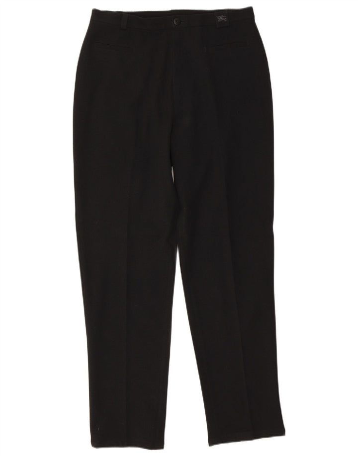 Burberrys Pantalón de traje cónico para mujer IT 46 Large W32 L29 Poliéster negro
