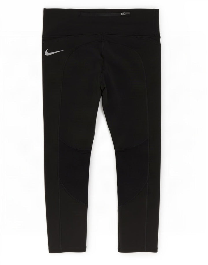 Nike Leggings Capri Dri Fit para Mujer UK 8 Small Poliéster Negro
