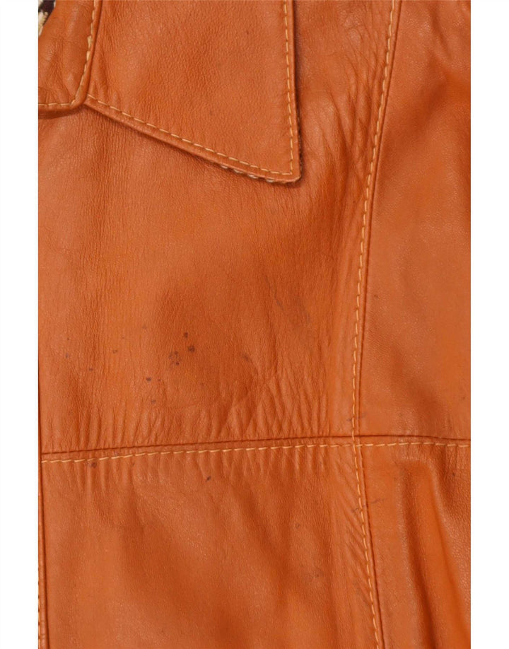 Chaqueta de cuero vintage para hombre Reino Unido 38 Marrón medio