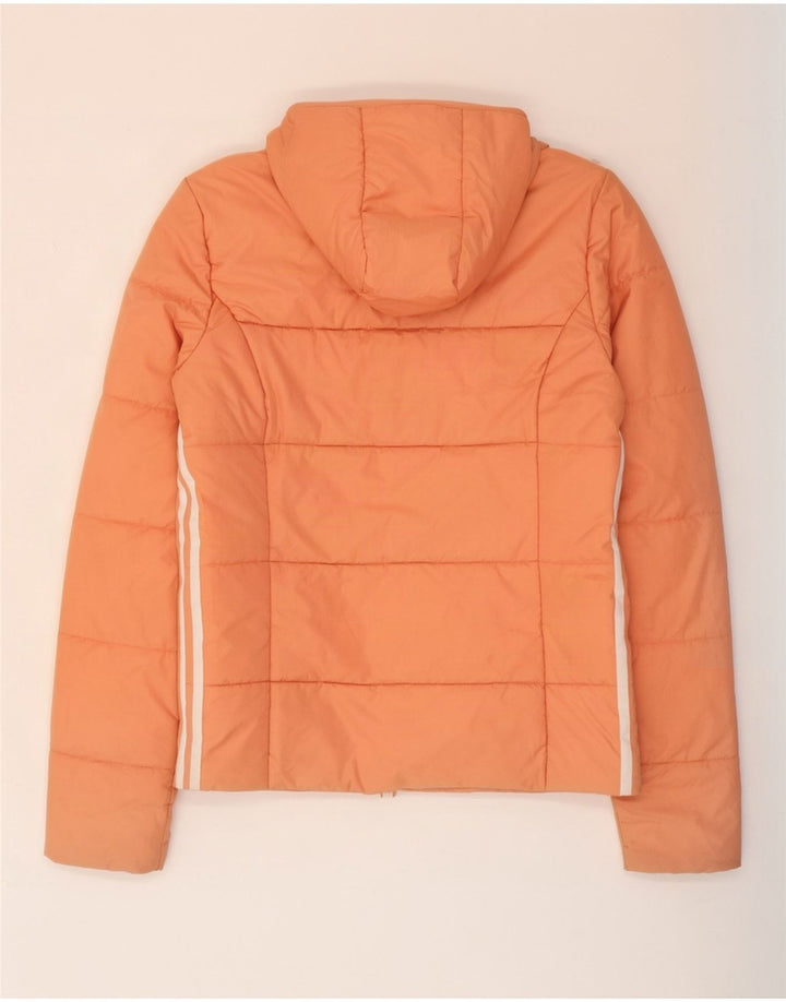 Chaqueta acolchada con capucha Adidas para mujer UK 10 Small Pink Poliéster