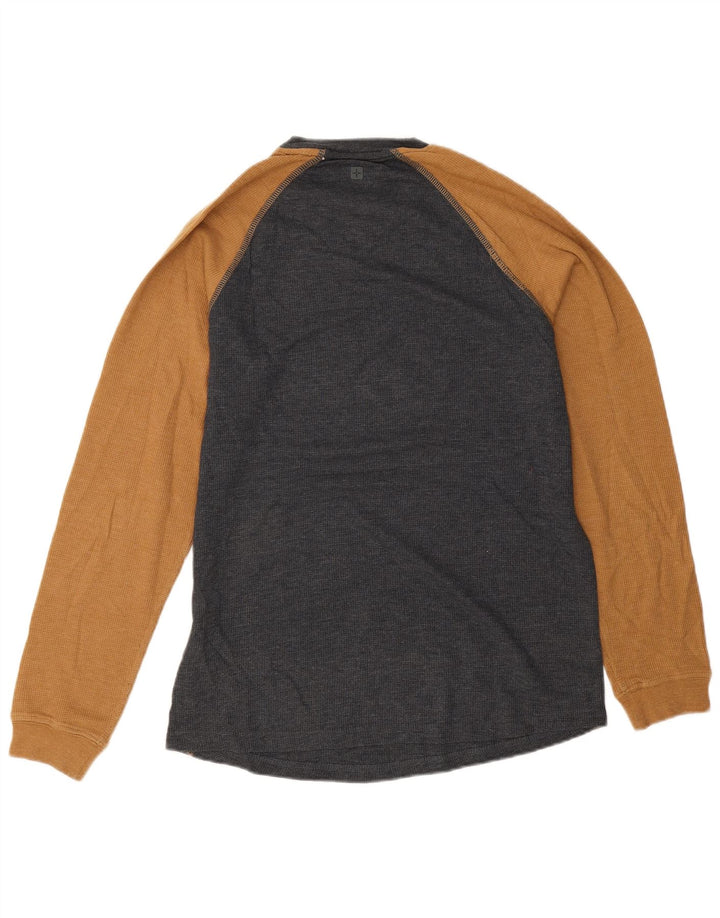 Camiseta para hombre de Mountain Warehouse de manga larga de algodón color block en gris medio