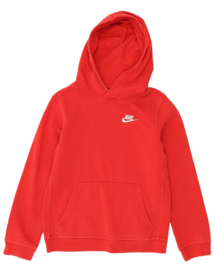 Nike - Sudadera con capucha para niño (10-11 años, tamaño mediano), color rojo